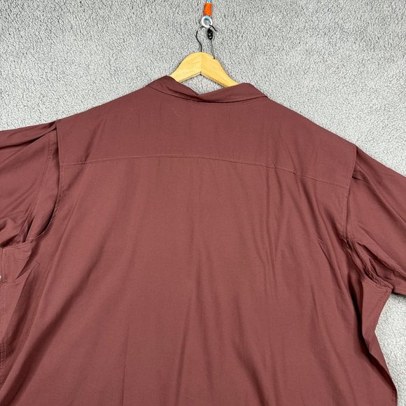 Columbia Shirt Mens Size 4XL Burgundy Lightweight Fishing Vented Utilizer 2 NWT - Picture 3 of 15